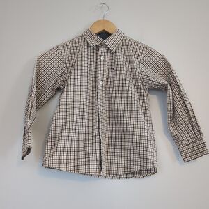 Tommy Hilfiger Shirt Boys Size 6 Beige Button Down School Church Wedding